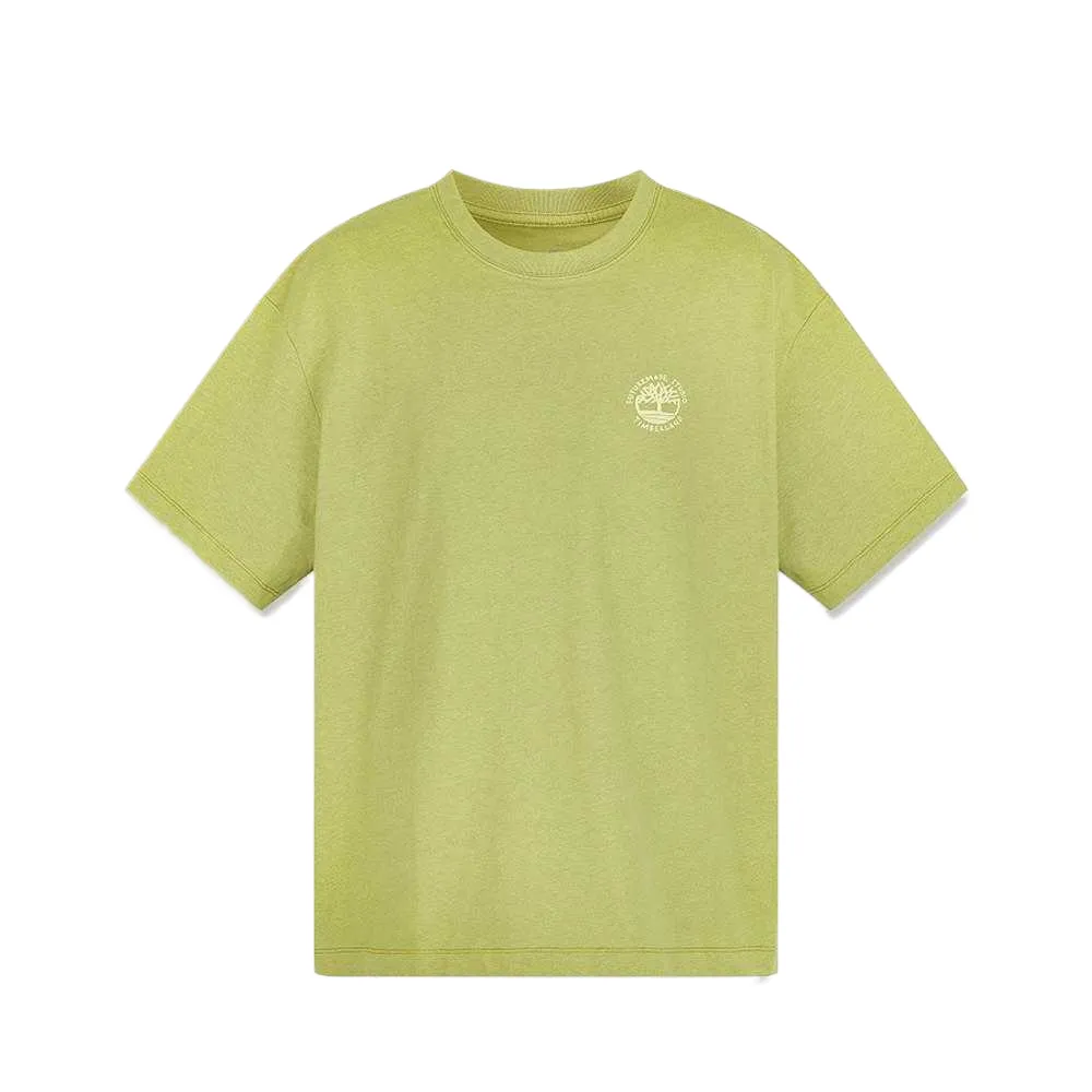 Timberland T-Shirts Unisex Grass Green Crew Neck Moderate Straight Fit