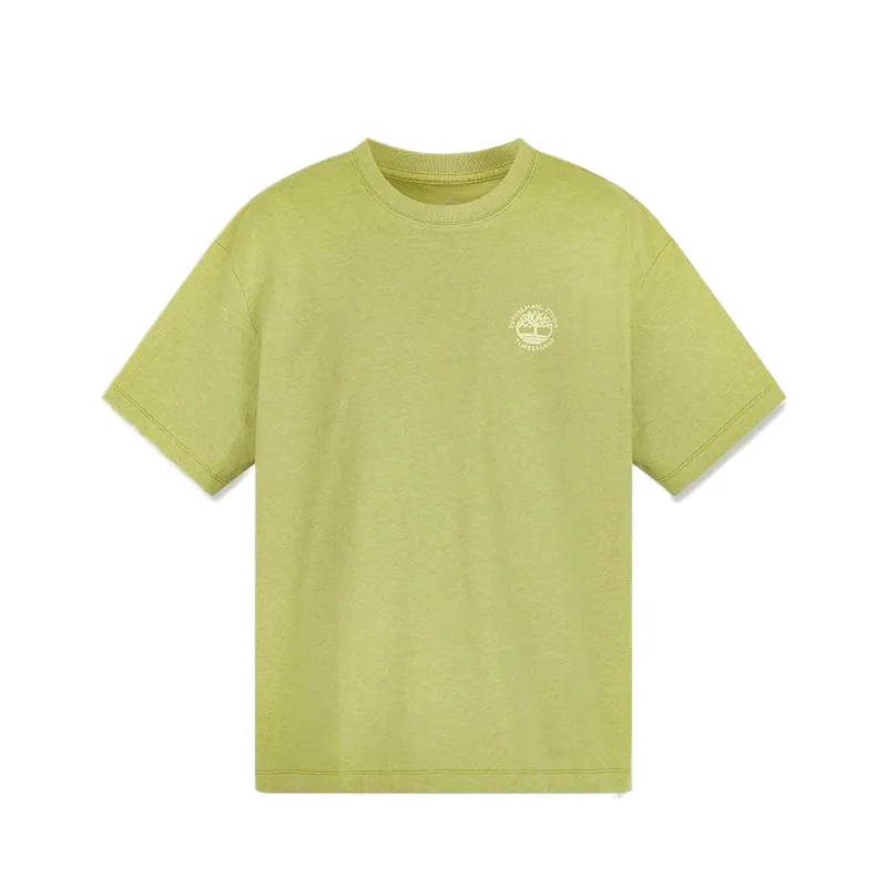 Timberland T Shirts Unisex Grass Green Crew Neck Moderate Straight Fit