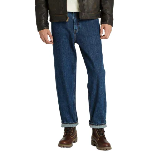 Timberland Jeans Men's Blue Moderate Straight Fit Pants