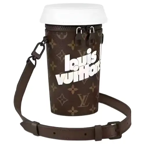 LOUIS VUITTON Cow Leather Shoulder Bag, Crossbody Bag Men's Brown