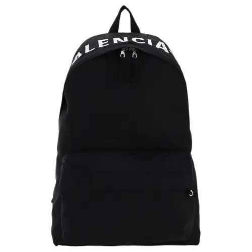 Balenciaga Nylon Fabric Backpack Unisex Black