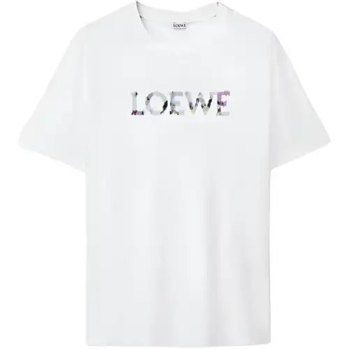 LOEWE Logo Embroidered Relaxed Fit T Shirt