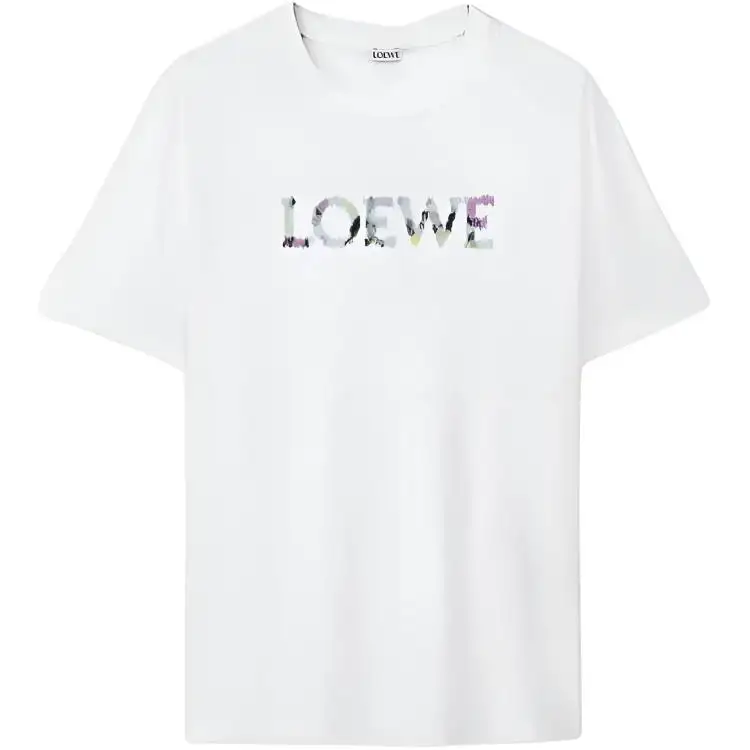LOEWE Logo Embroidered Relaxed Fit T Shirt