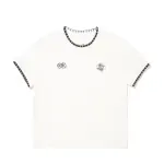 Li Ning T Shirts Women's Ivory Crew Neck Moderate Straight Fit