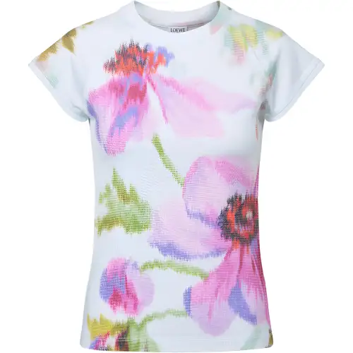 Loewe Floral Printed Crewneck T-Shirt
