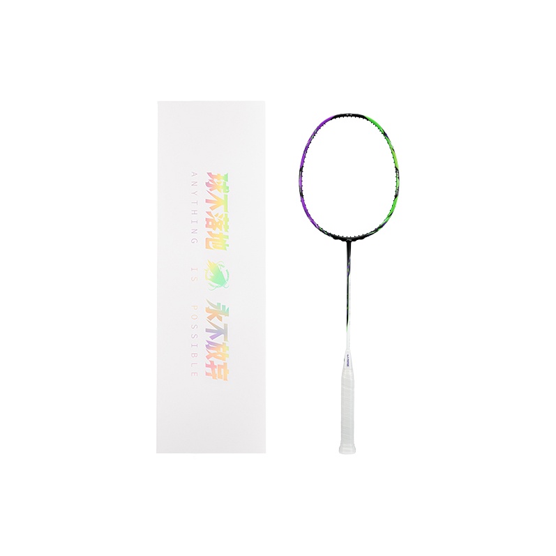Li Ning Halberd 9000 Full Carbon Badminton Rackets Professional Unisex Crystal Green Dragon Chant Purple