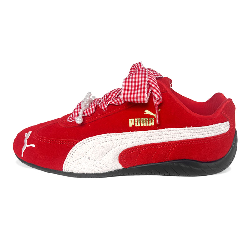 PUMA Speedcat Go Morning And Evening, Urban Chic Style Outfit Breathable Balance Low top Racing Shoes Unisex True Red