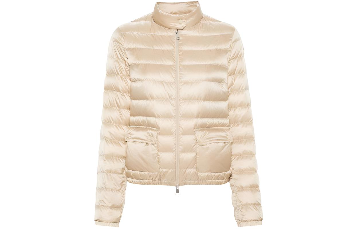 Женский пуховик Moncler Lans (бежевый)