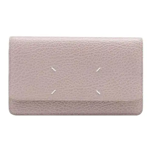 Maison Margiela Textured Cow Leather Wallet, Crossbody Bag Women's Pink