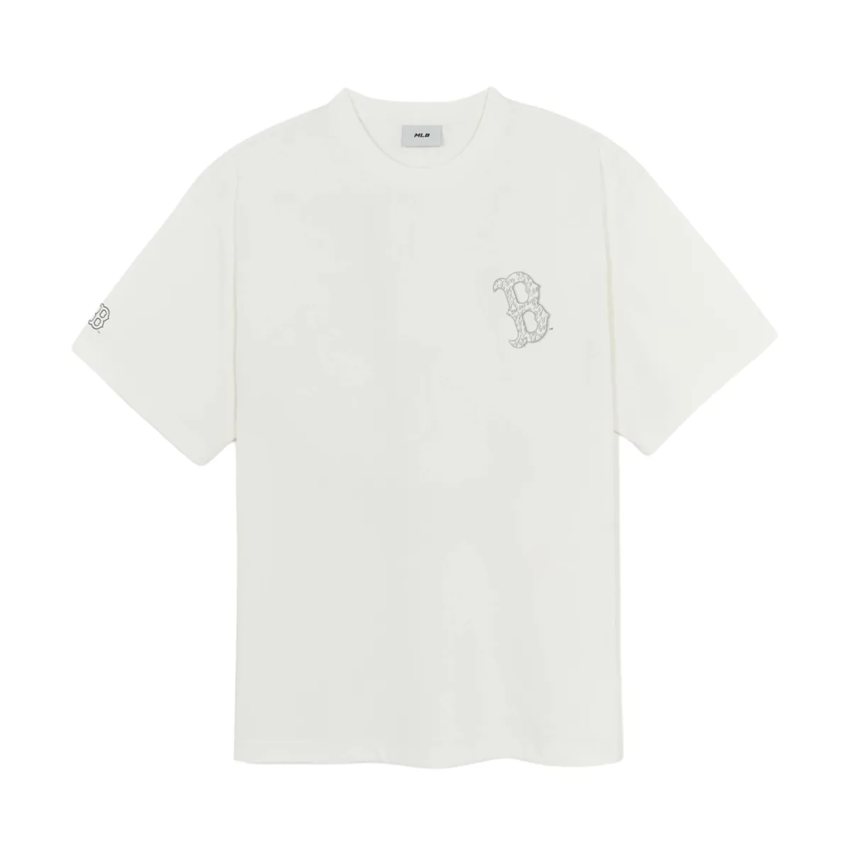 MLB Basic Mega T-Shirts Unisex Ivory Crew Neck Moderate Straight Fit