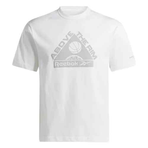 Reebok T Shirts Men's White Crew Neck