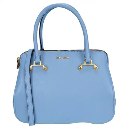 MIU MIU Cow Leather Shoulder Bag, Crossbody Bag, Handbag Women's Blue