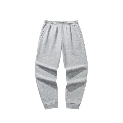 Anta Fleece Lined Thermal, Training Running, Casual Versatile, Campus Commute, Ankle Cuff Knitted Sweatpants Men's