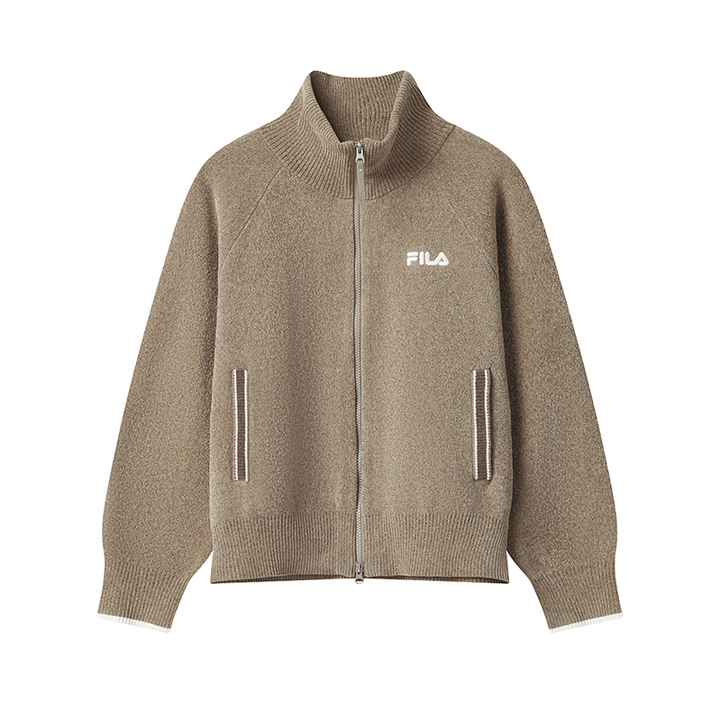 FILA ORIGINALE Jackets Women's Bean Brown Stand Collar Moderate Other