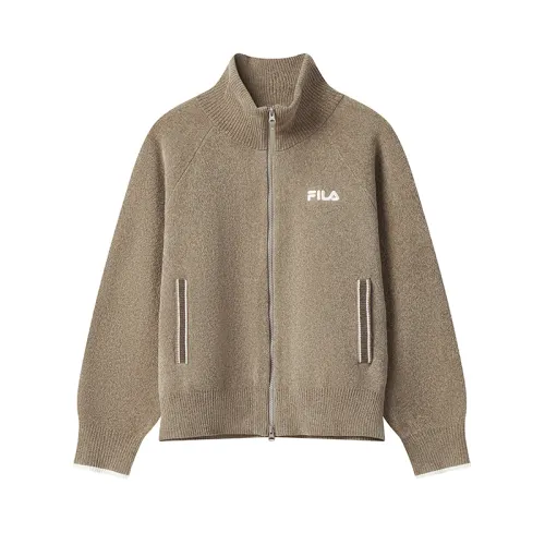 FILA ORIGINALE Jackets Women's Bean Brown Stand Collar Moderate Other