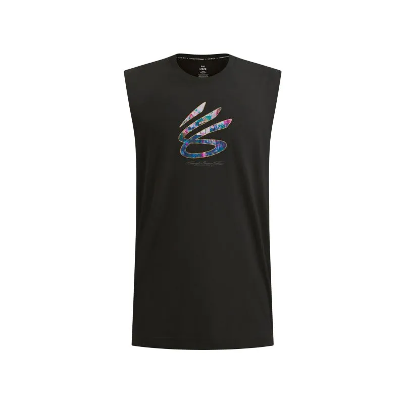 Under Armour Tank Tops Men's Black Crew Neck Moderate Other