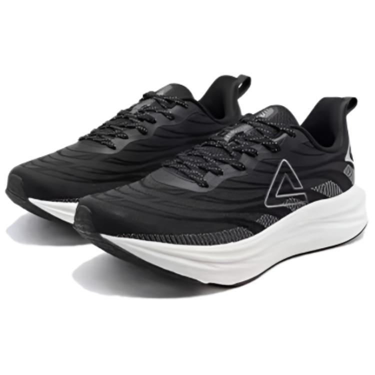 PEAK Enjoy Running 13 Running Shoes Men’s Low Top Black, Super Light White