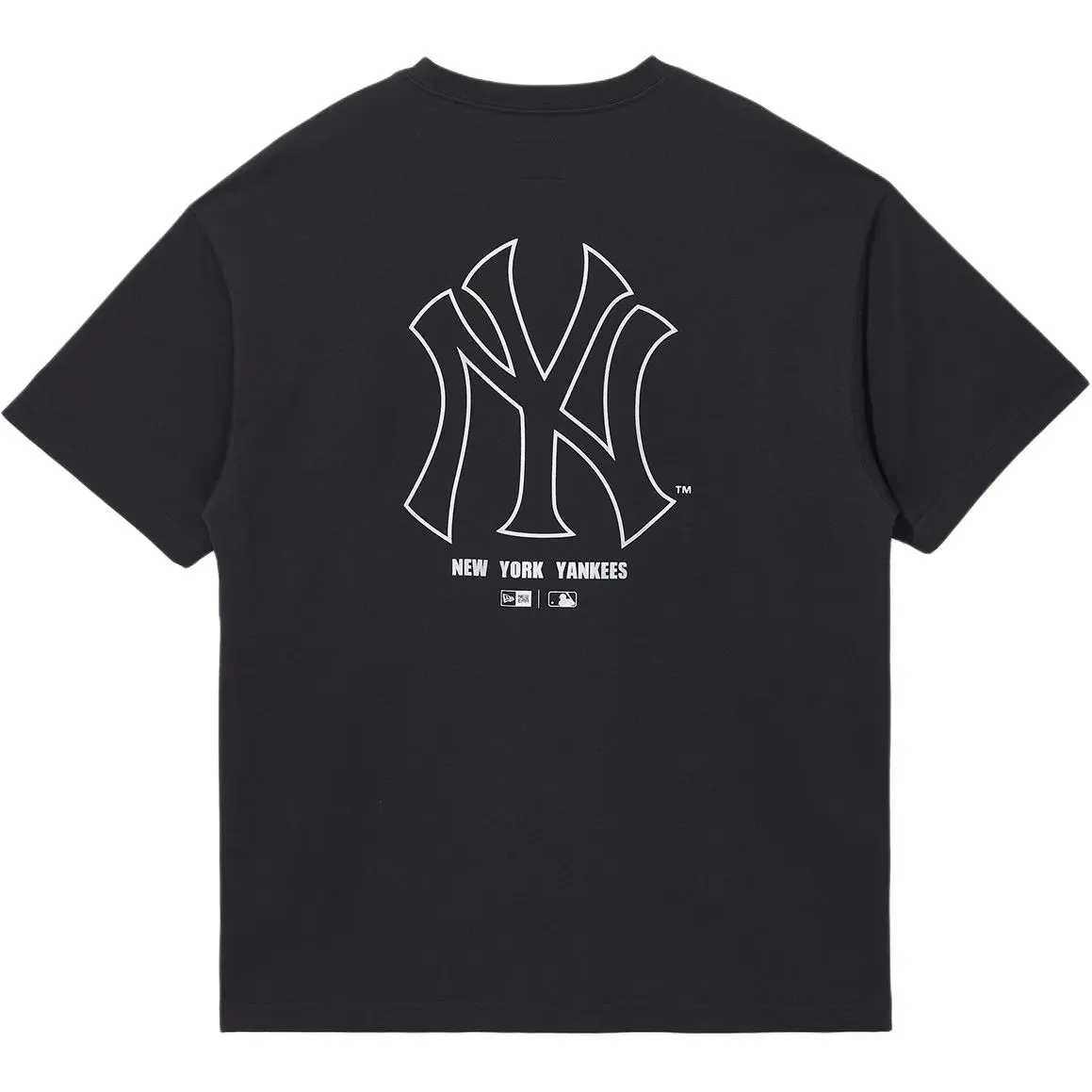 New Era T-Shirts Unisex Black Crew Neck Moderate