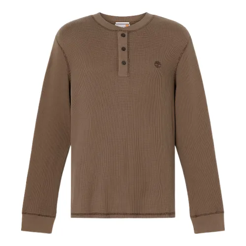 Timberland Polo Shirts Men's Brown Crew Neck Moderate