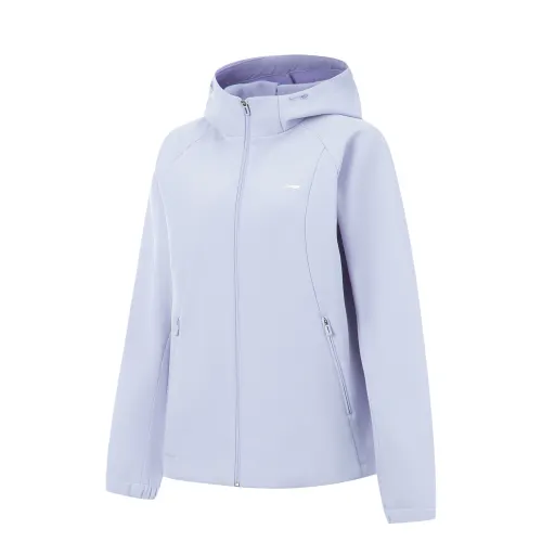 Li Ning Fitness Series Fleece Lined Thermal Water Repellent Loose Fit Hooded Athleisure Trench Coat Women's