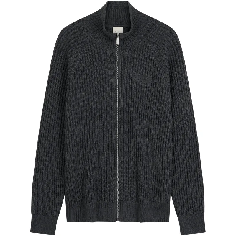 Calvin Klein Knitwear Men's Stand Collar Moderate Cardigan