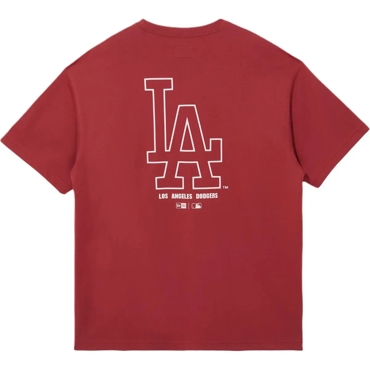 New Era T-Shirts Unisex Red Crew Neck Moderate