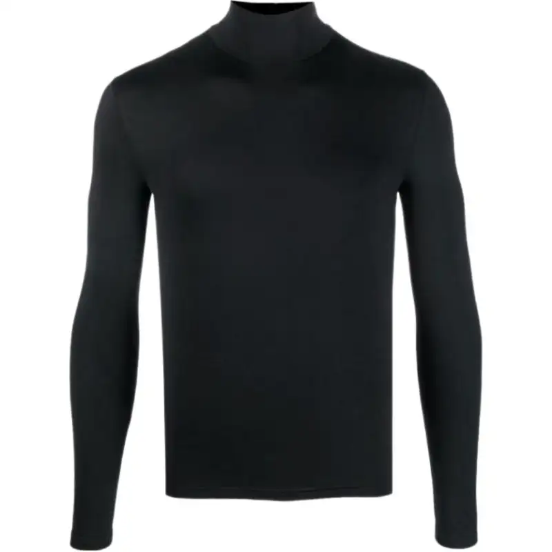 Balenciaga T Shirts Men's Black Turtleneck Moderate Straight Fit