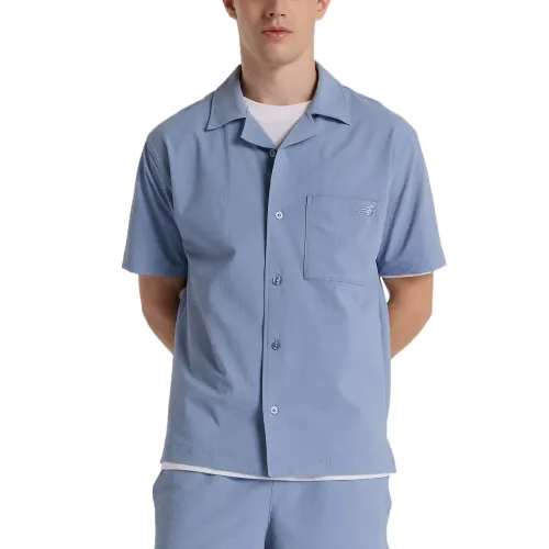 New Balance Shirts Men's Blue Lapel Moderate