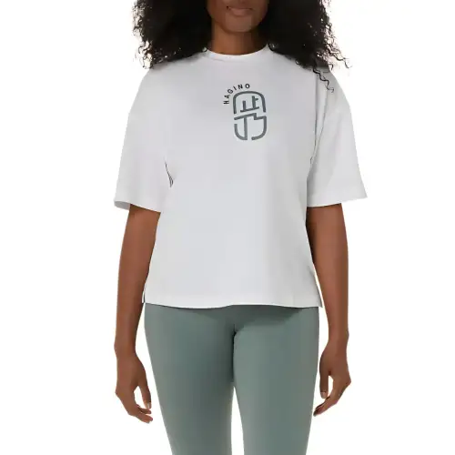 ASICS NAGINO T Shirts Women's Bright White Crew Neck Moderate