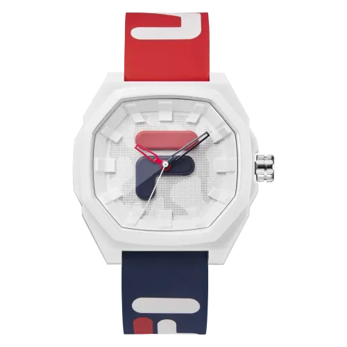 FILA Silicone quartz watch strap, beige dial, waterproof women's watch, quartz mechanism, 45mm, 30meter