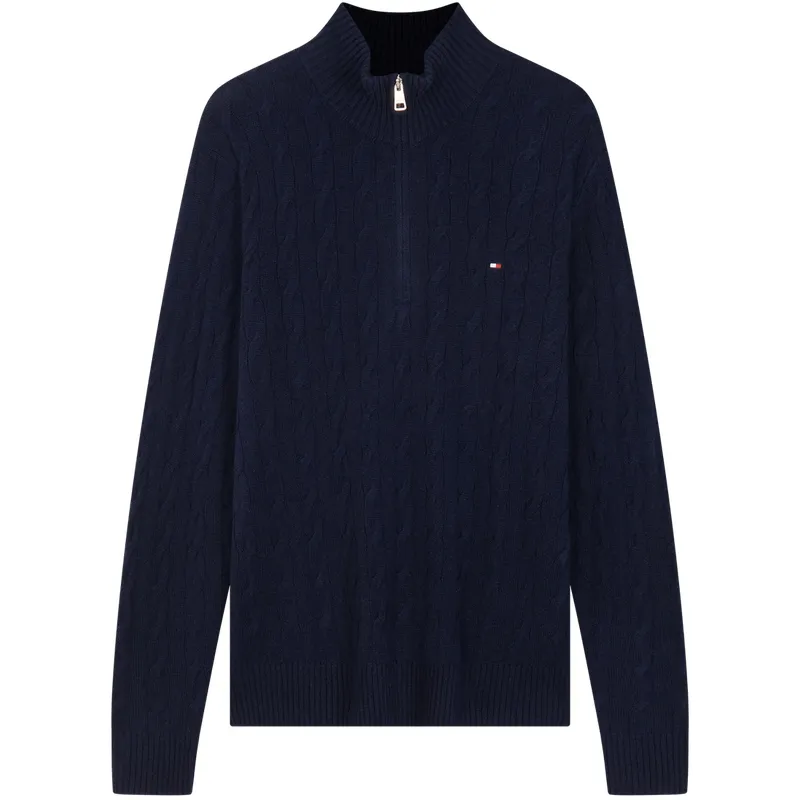 Tommy Hilfiger cable-knit half-zip sweater