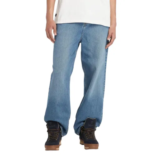 Timberland Jeans Men's Blue Moderate Straight Fit Pants