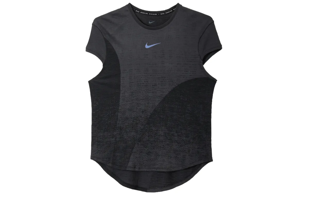 Nike T-Shirts Women's Black Crew Neck Moderate Straight Fit