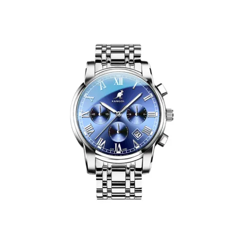 KANGOL Fashion Versatile Waterproof Glow in The Dark Version Quartz Movement Stainless Steel Watchband Watch