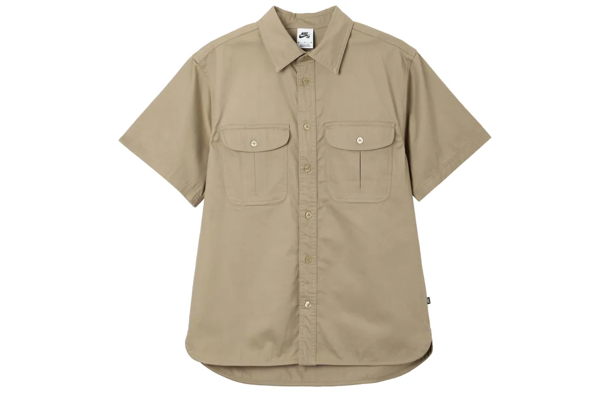Nike Shirts Unisex Khaki Lapel Moderate Other