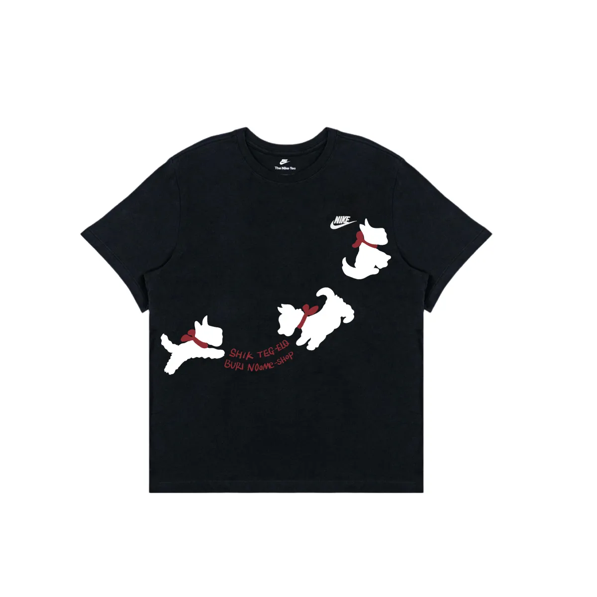 Nike T-Shirts Men's Black Crew Neck Moderate