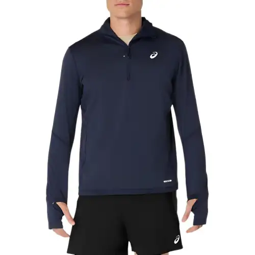 ASICS ROAD Sweatshirts Men's Navy Blue Hooded Moderate Regular