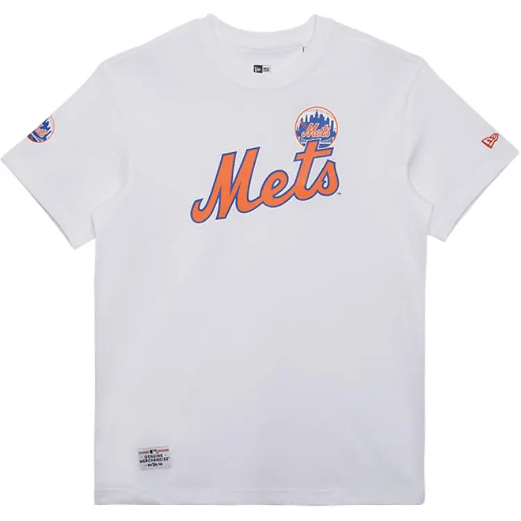 New Era T-Shirts Unisex 14148849 White/New York Mets Crew Neck