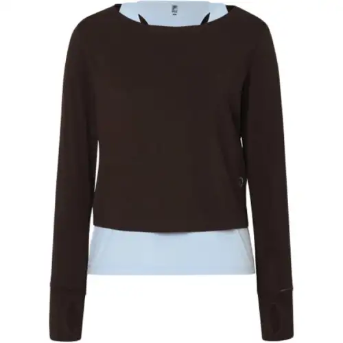 FILA Casual Suits Women's Brown Crew Neck Moderate