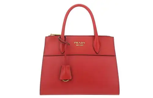 PRADA Leather Handbag Women's Red