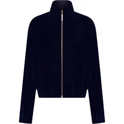 LOUIS VUITTON Silk Velvet Tracksuit Top