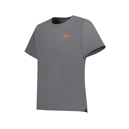 New Balance Running T Shirts Men's Gray Moderate