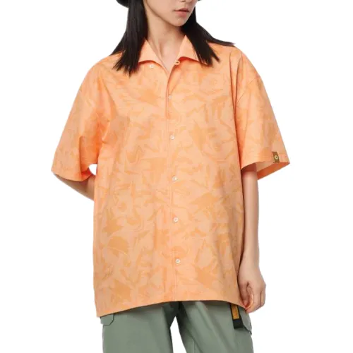 Timberland Shirts Unisex Orange Lapel Moderate