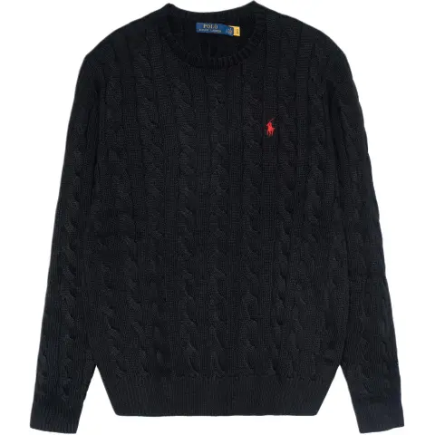 Polo Ralph Lauren Logo Embroidered Cable Knit Jumper