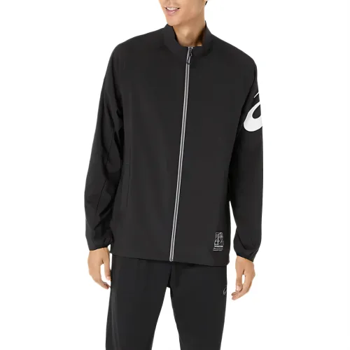 ASICS Jackets Men's Black Stand Collar Moderate Other