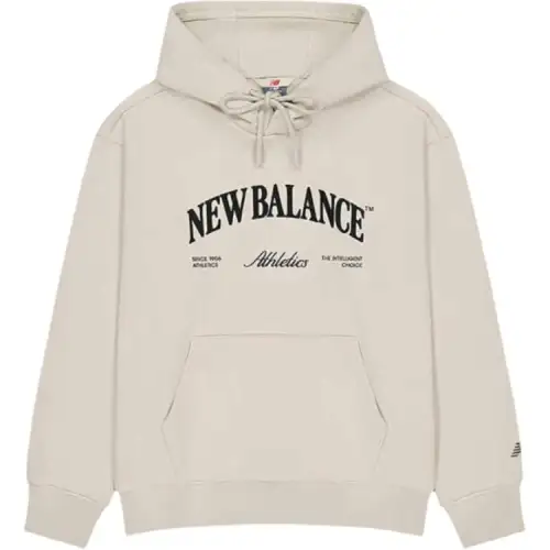 New Balance Sweatshirts Women's Light Gray Hooded Non Detachable Moderate Regular
