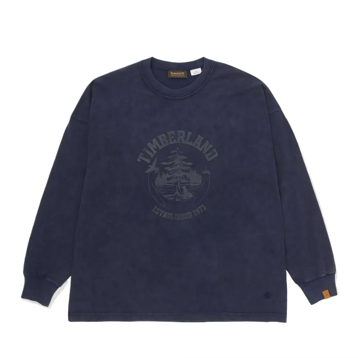Timberland T-Shirts Unisex Dark Blue Crew Neck Moderate