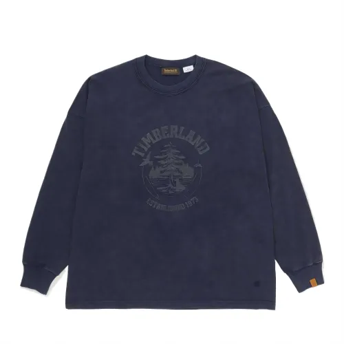 Timberland T Shirts Unisex Dark Blue Crew Neck Moderate