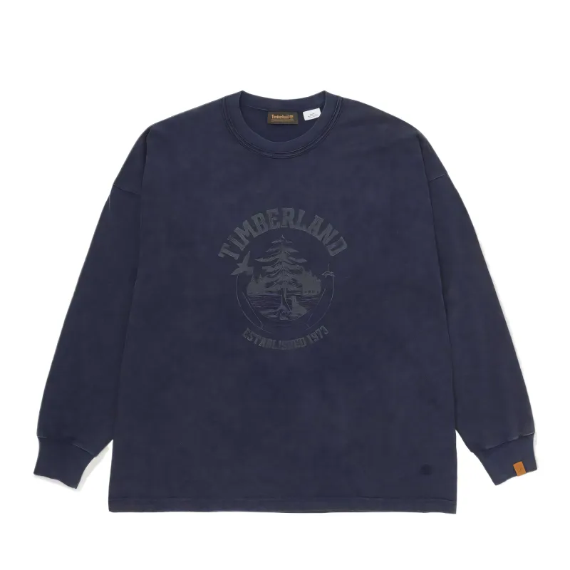Timberland T Shirts Unisex Dark Blue Crew Neck Moderate