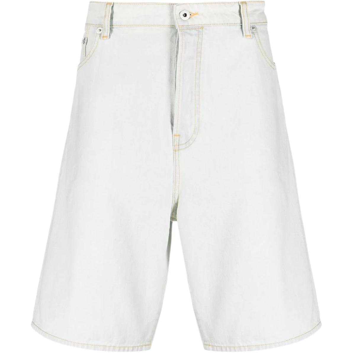 Kenzo Logo Embroidered Denim Shorts